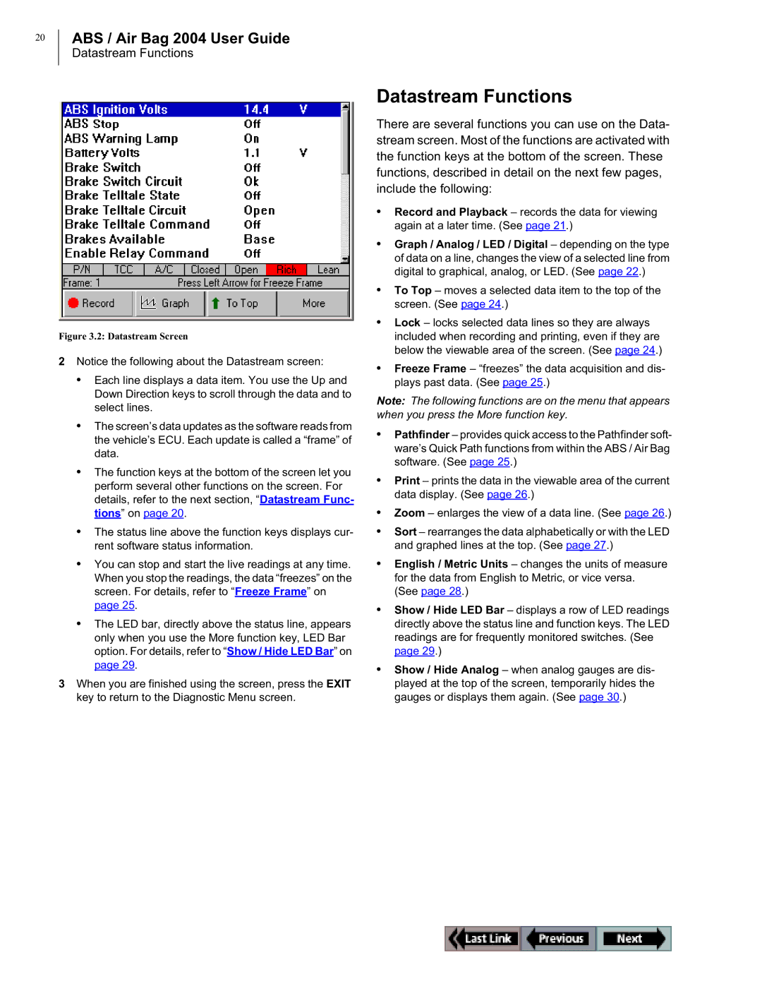 OTC Wireless switch/hub manual Datastream Functions 