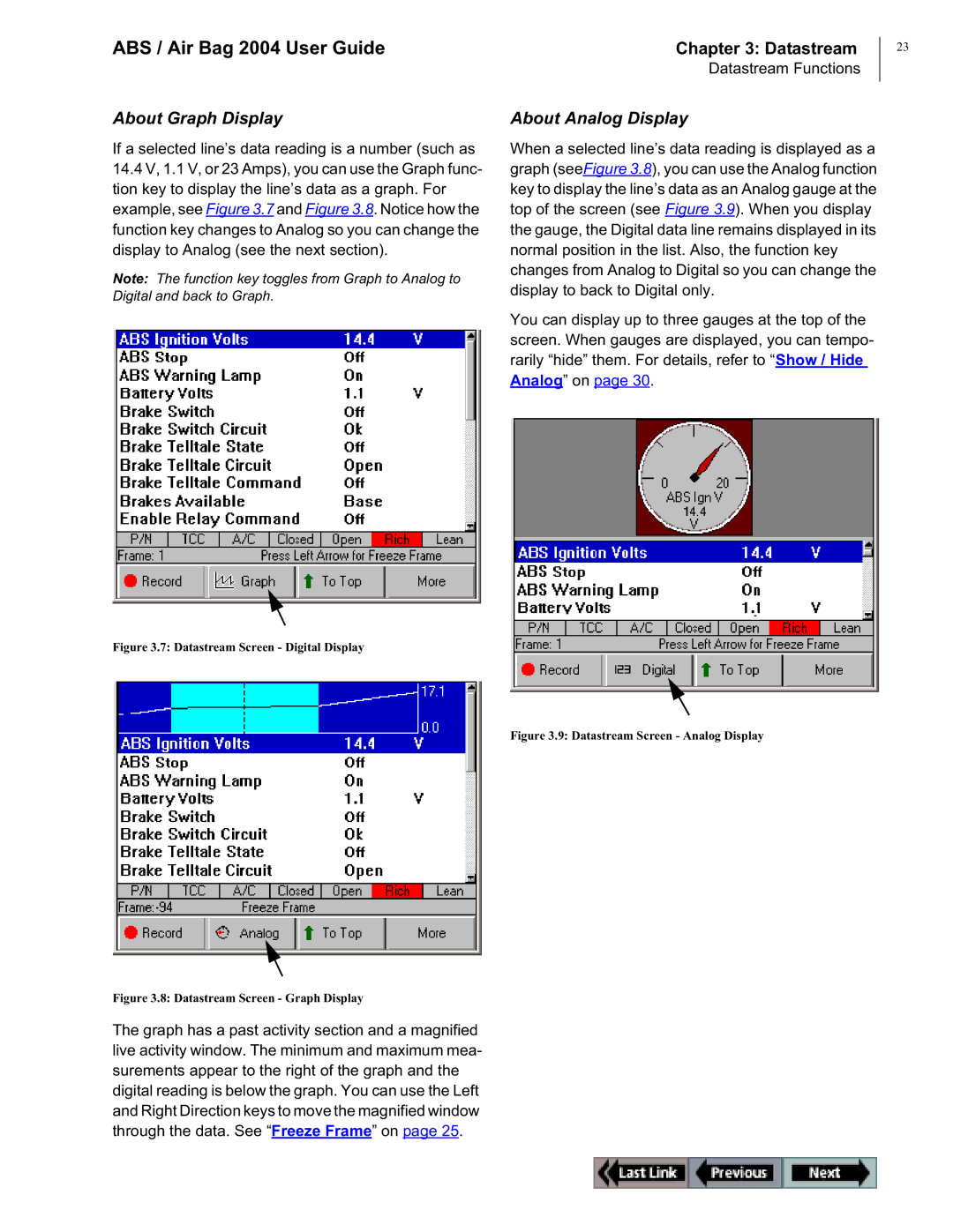 OTC Wireless switch/hub manual About Graph Display, About Analog Display 