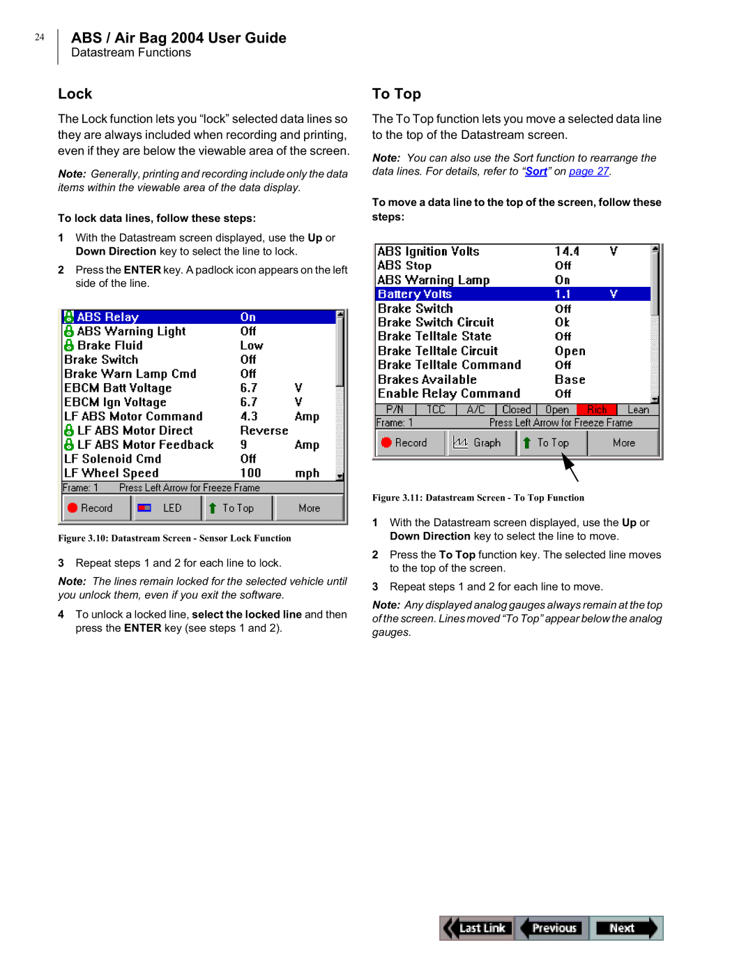 OTC Wireless switch/hub manual Lock, To Top, To lock data lines, follow these steps 