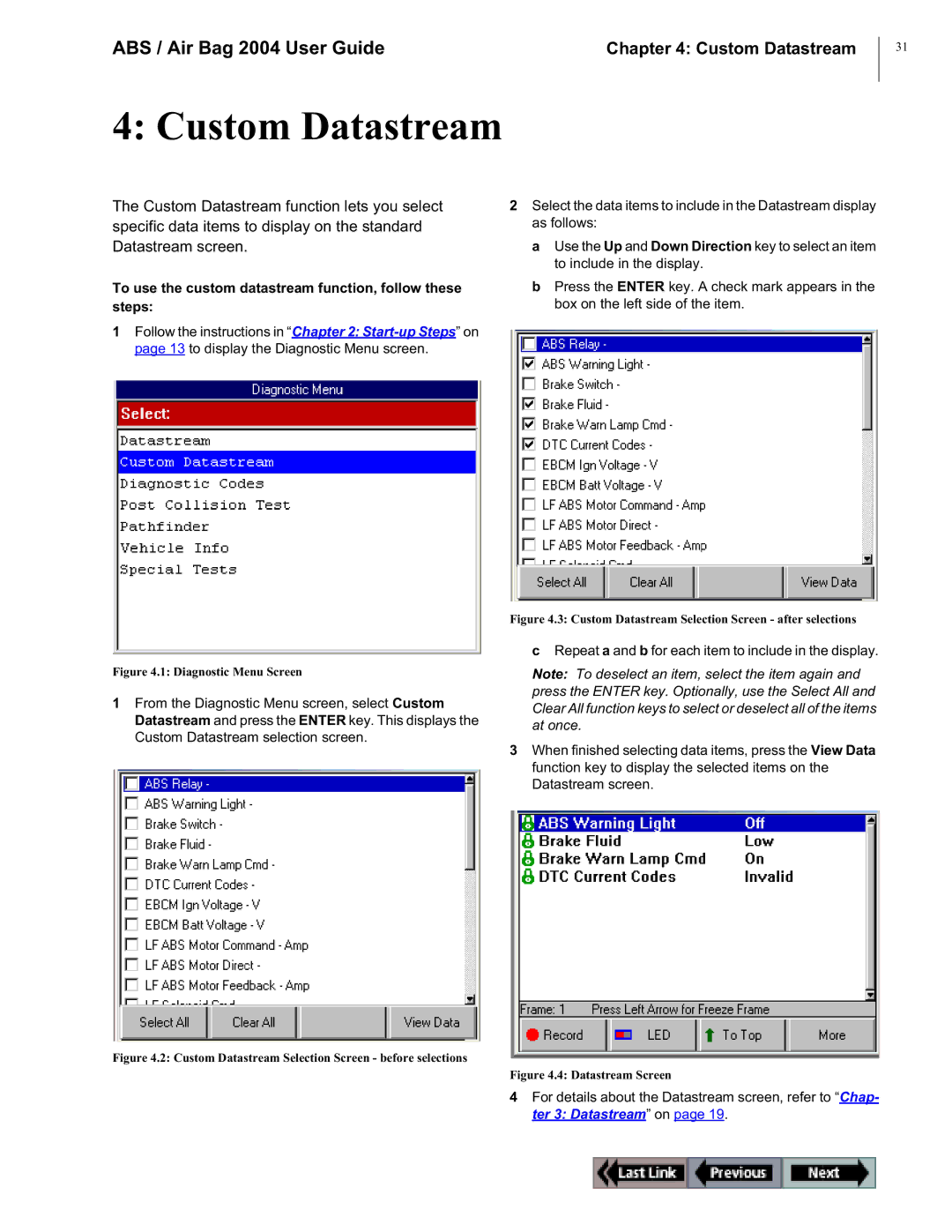 OTC Wireless switch/hub manual Custom Datastream, To use the custom datastream function, follow these steps 