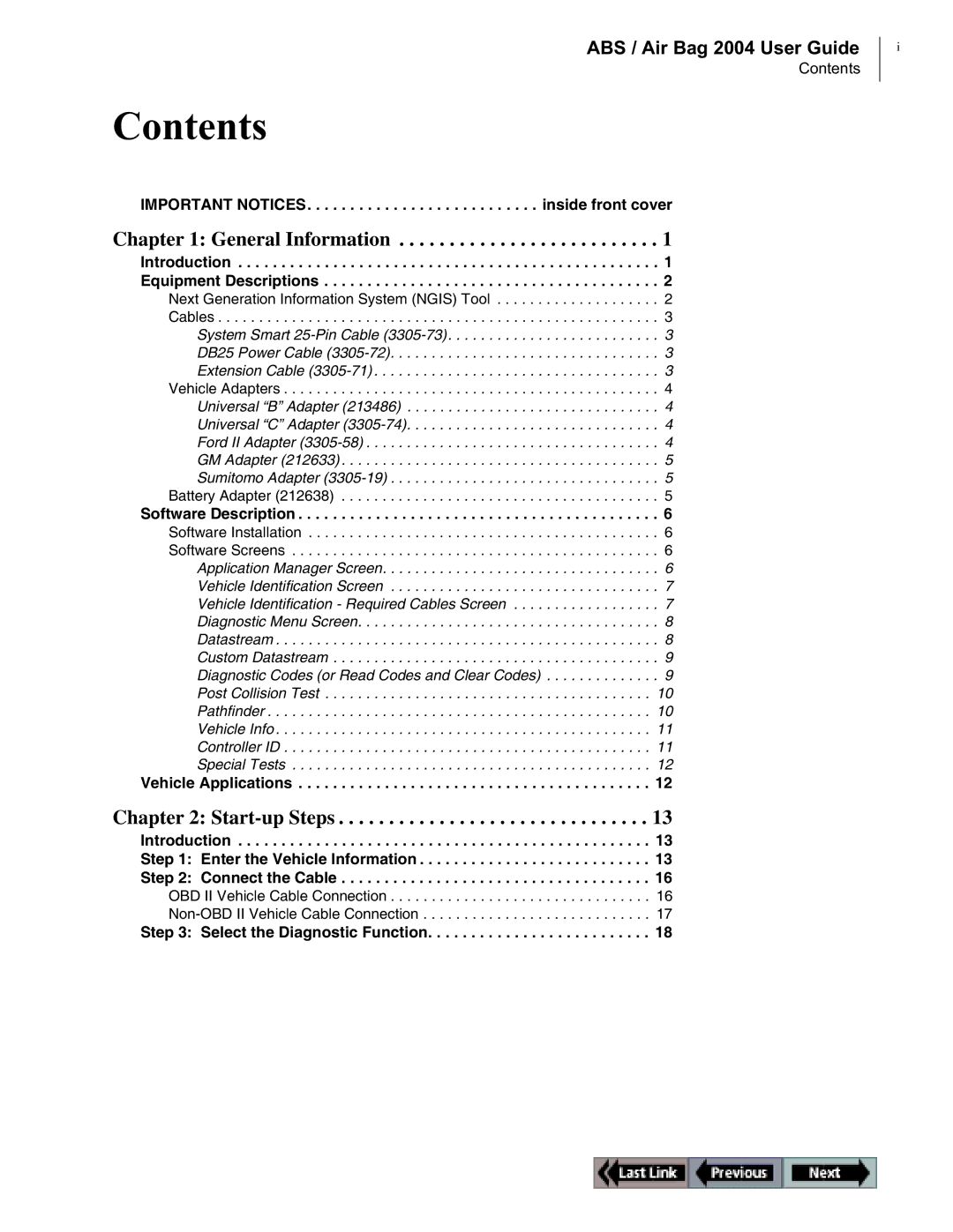 OTC Wireless switch/hub manual Contents 