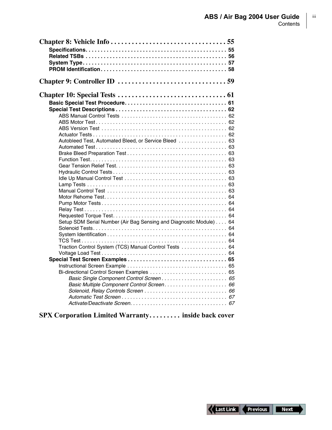 OTC Wireless switch/hub manual Vehicle Info 