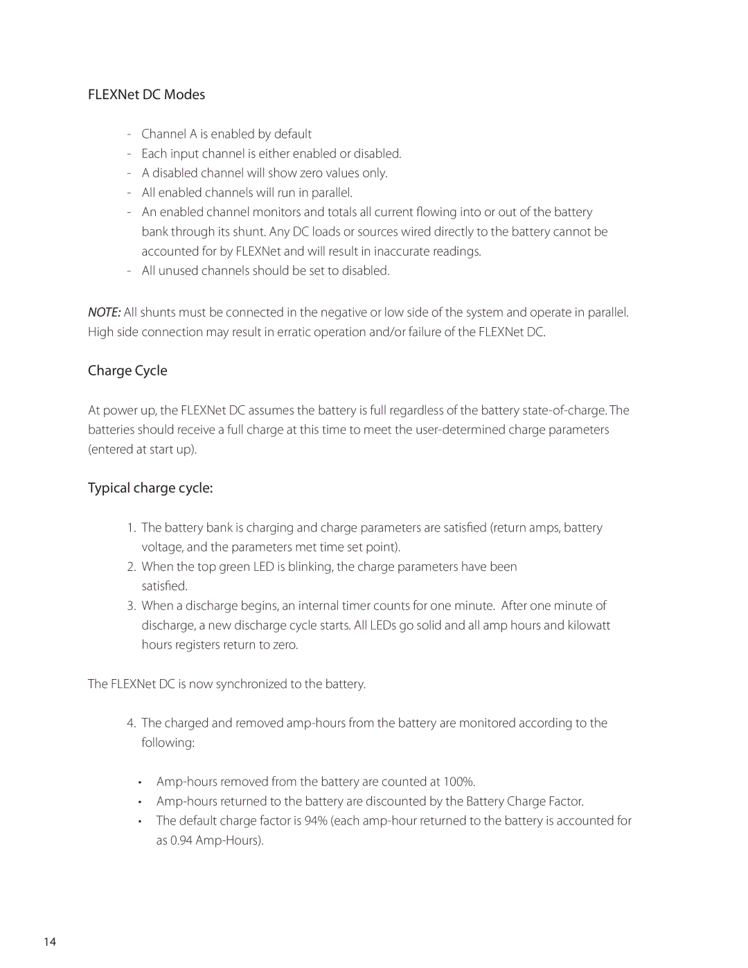 Outback Power Systems manual FLEXNet DC Modes, Charge Cycle, Typical charge cycle 