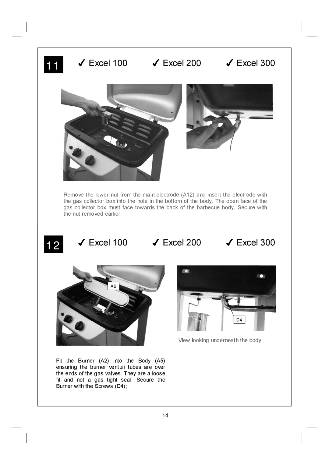 Outback Power Systems Excel 100, Excel 200, Excel 300 operating instructions View looking underneath the body 