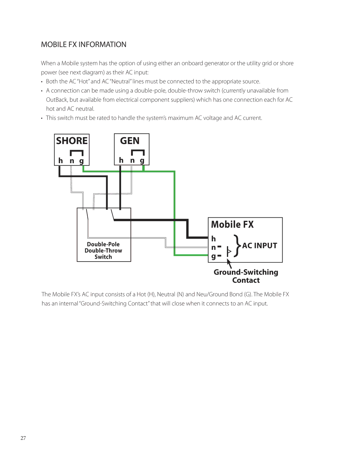 Outback Power Systems FX 2024 T installation manual Gen, Mobile FX Information 