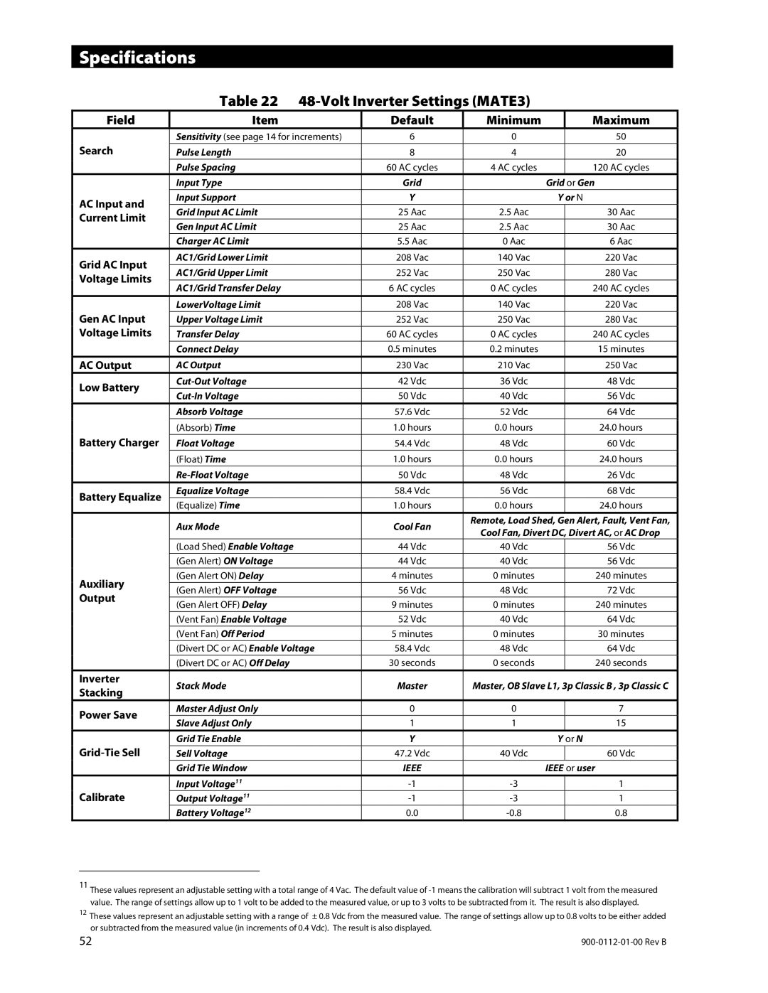 Outback Power Systems GFX1424E, GFX1312E, GFX1448E manual Stacking Power Save 