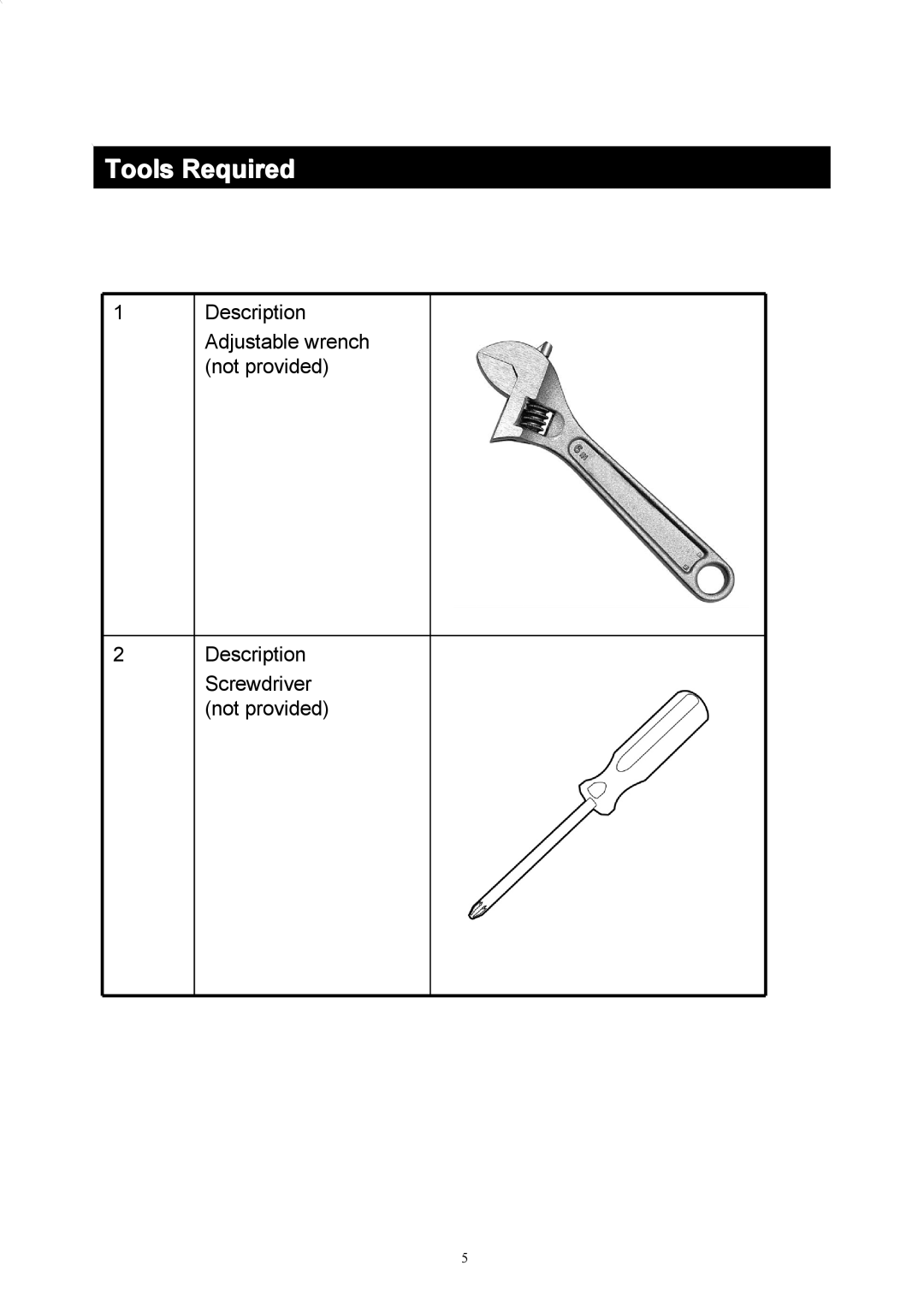 Outdoor Gourmet CG3023E instruction manual Tools Required 