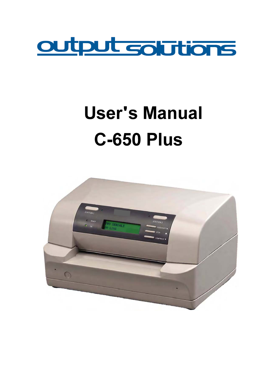 Output Solutions 650 manual Plus 