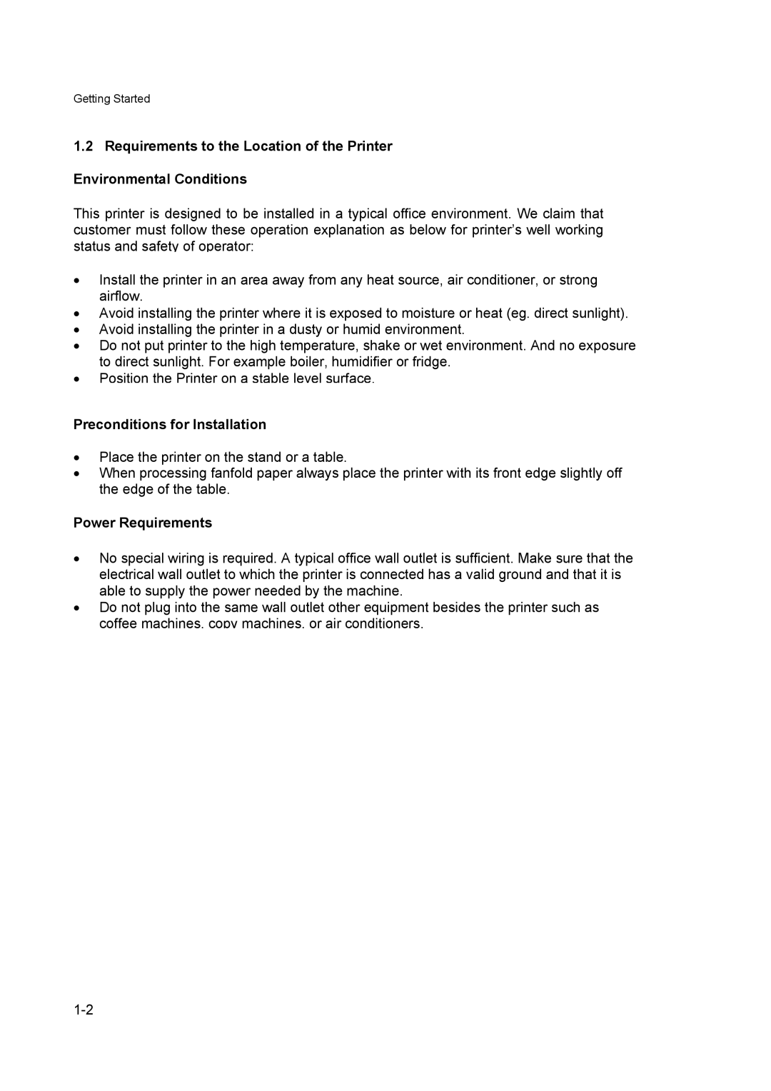 Output Solutions 650 manual Preconditions for Installation, Power Requirements 