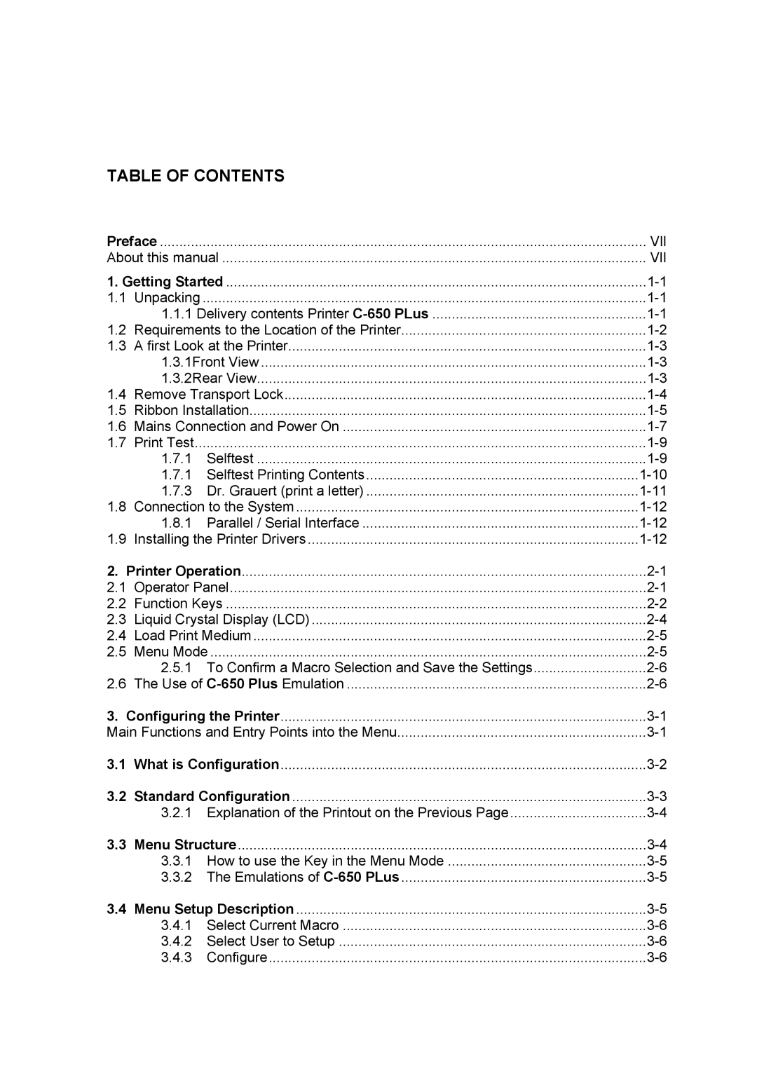 Output Solutions 650 manual Table of Contents 