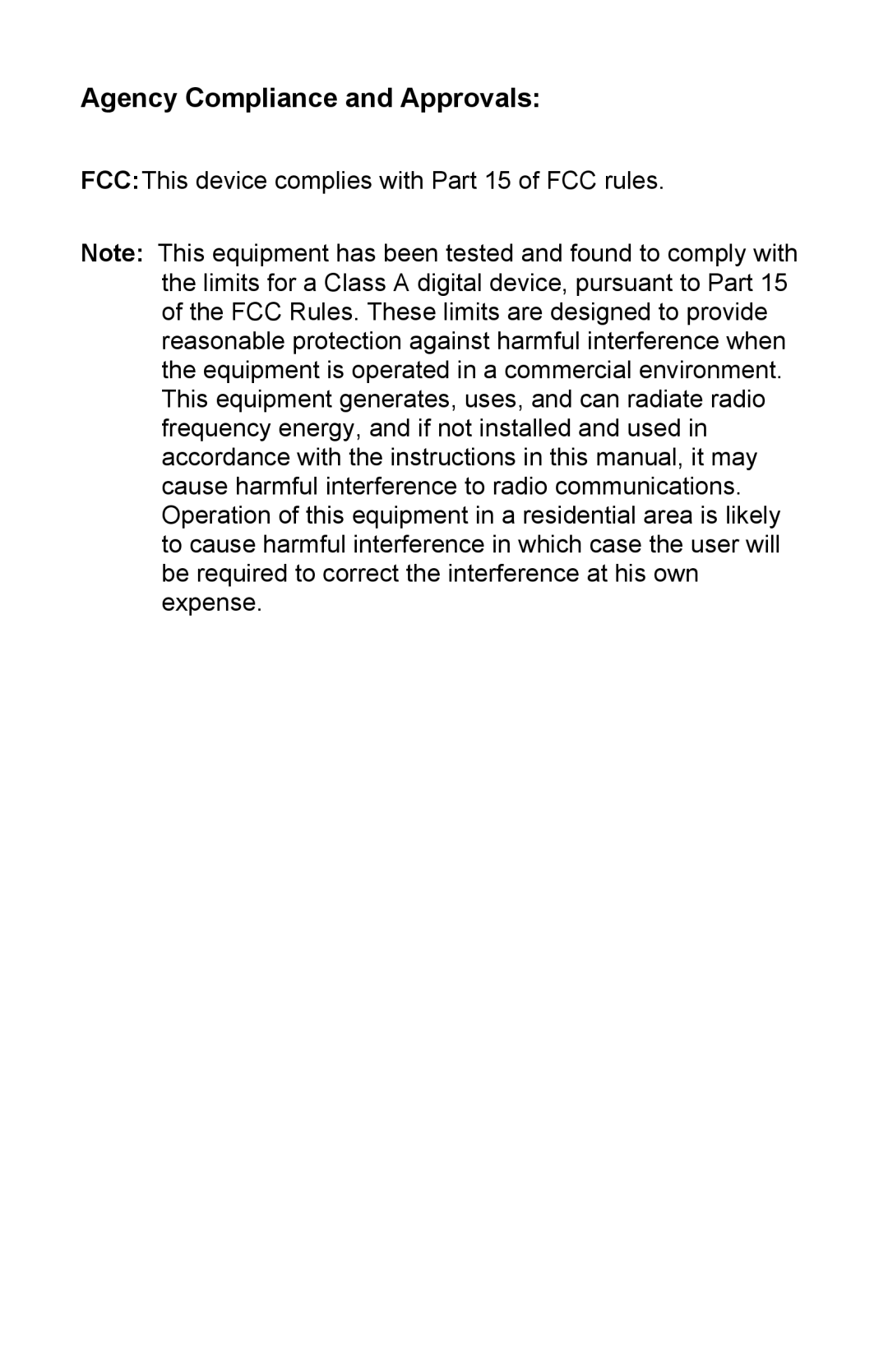 Ovation Software Label Printer manual Agency Compliance and Approvals 