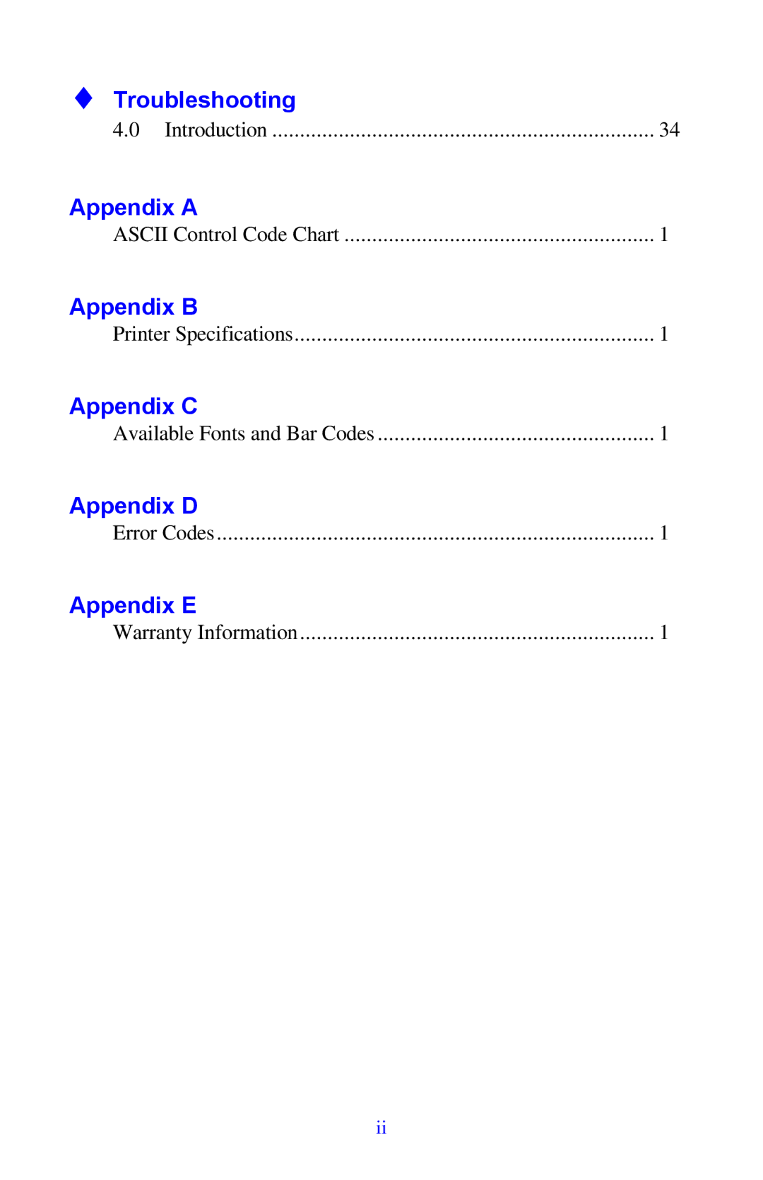 Ovation Software Label Printer manual Troubleshooting 