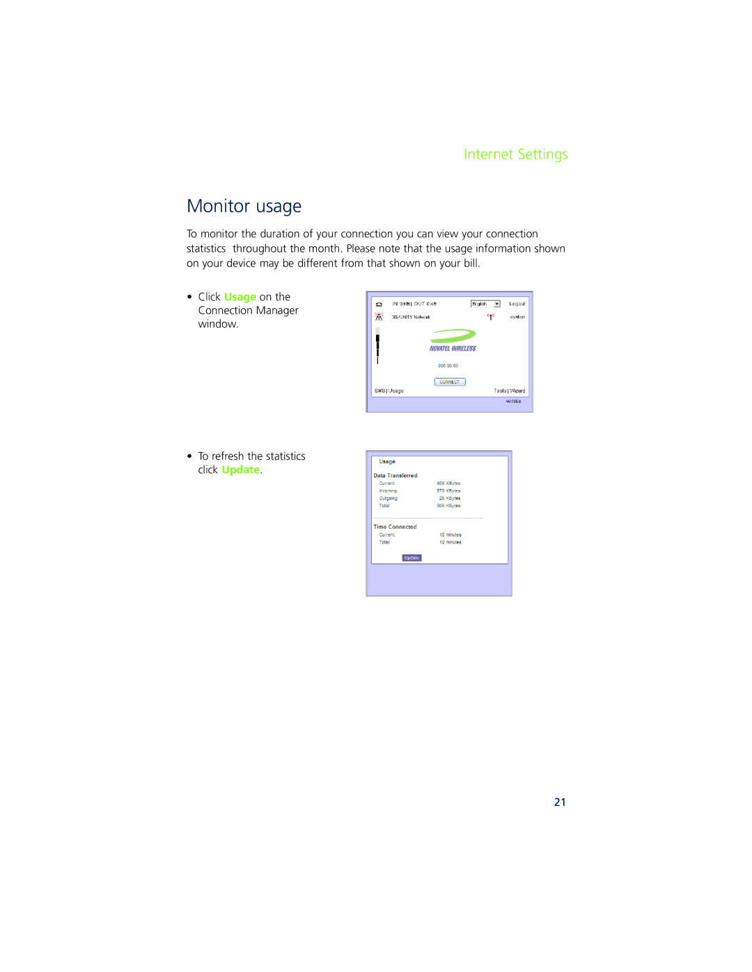 Ovation Software Ovation user manual Monitor usage 