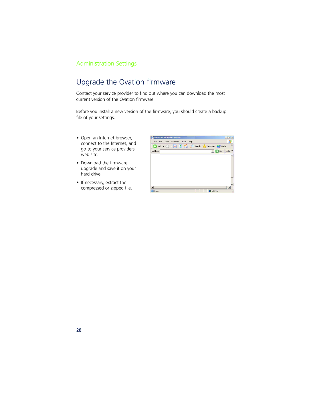 Ovation Software user manual Upgrade the Ovation firmware 