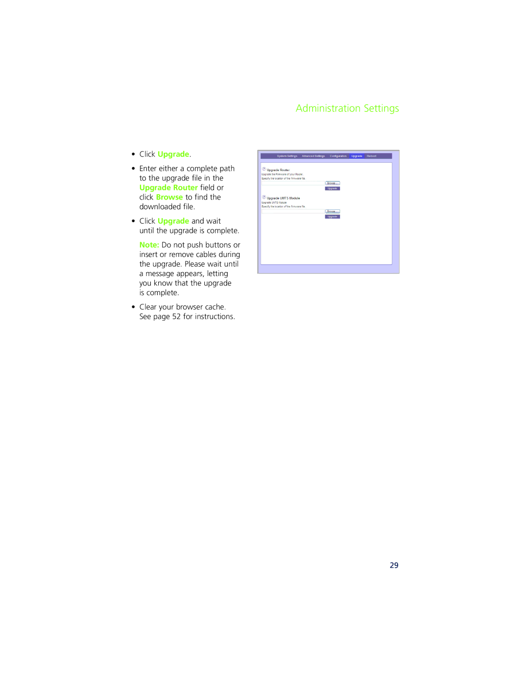 Ovation Software Ovation user manual Clear your browser cache. See page 52 for instructions 