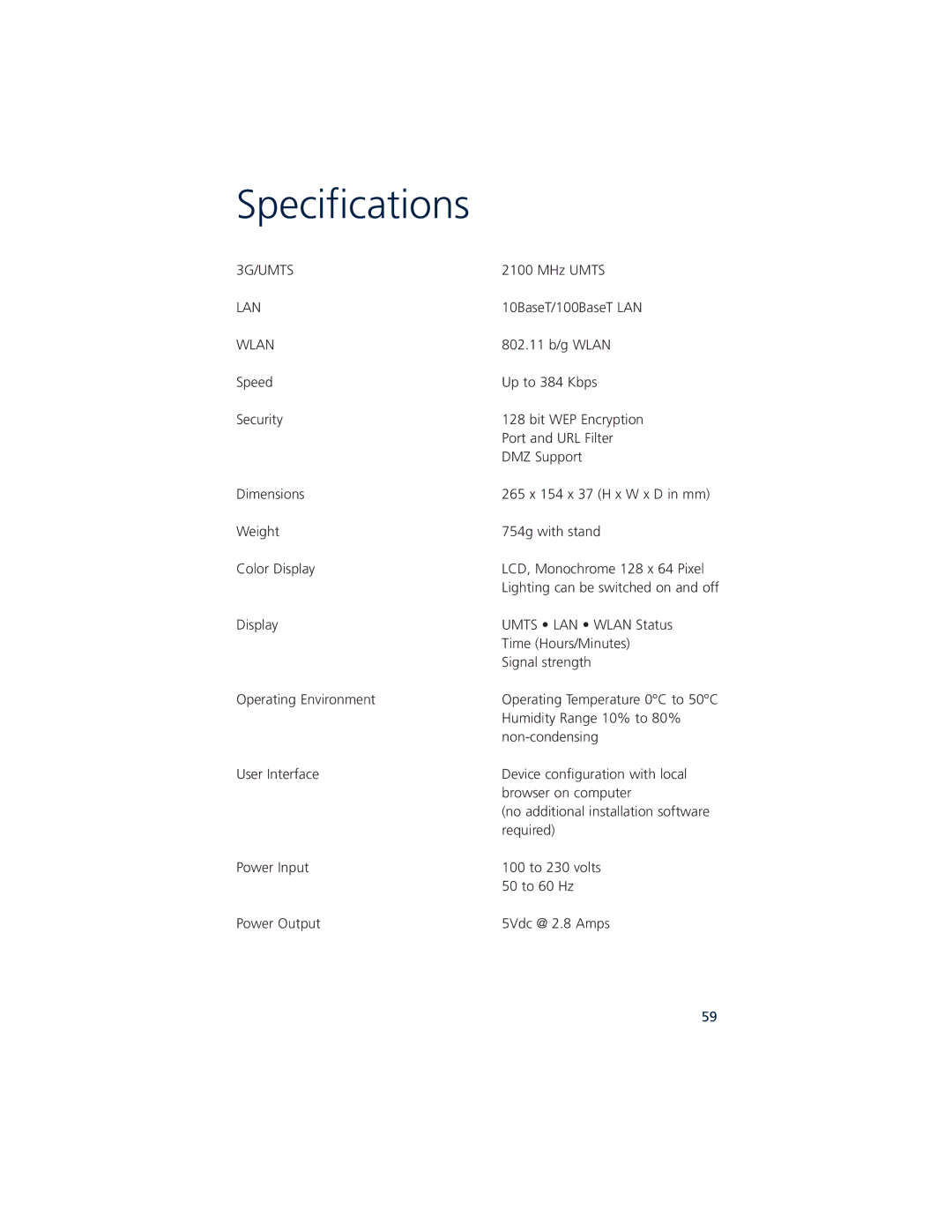 Ovation Software Ovation user manual Specifications, Wlan 