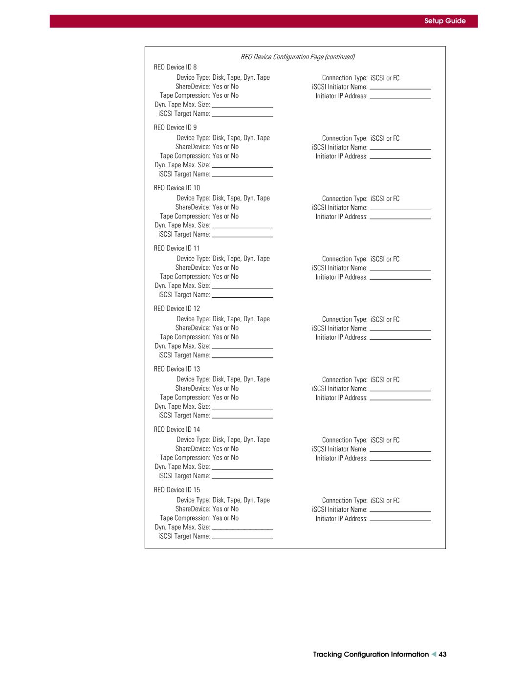 Overland Storage REO 9000 setup guide REO Device Configuration 