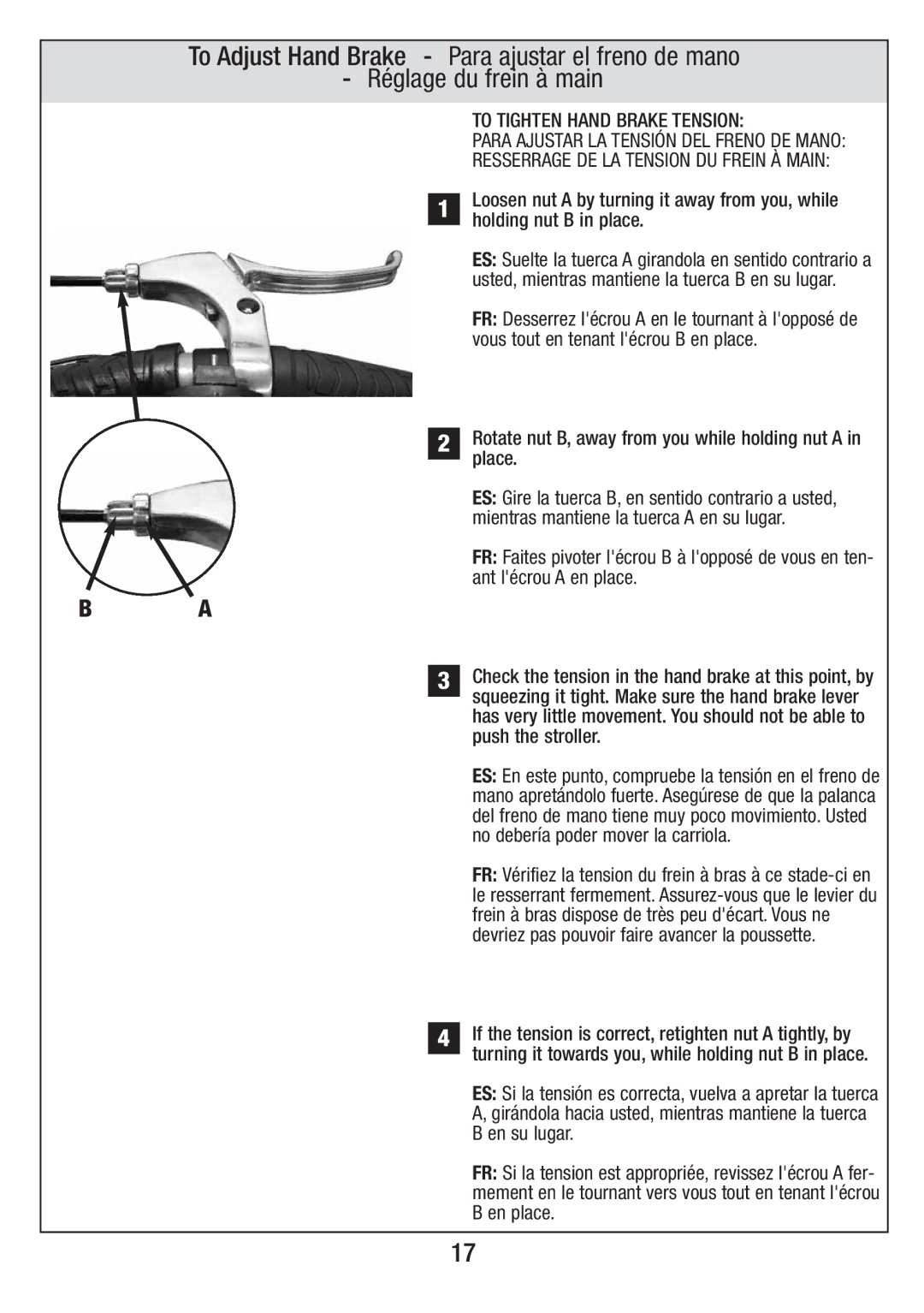 Overland Storage S81-T-R2 4/10 manual To Tighten Hand Brake Tension 