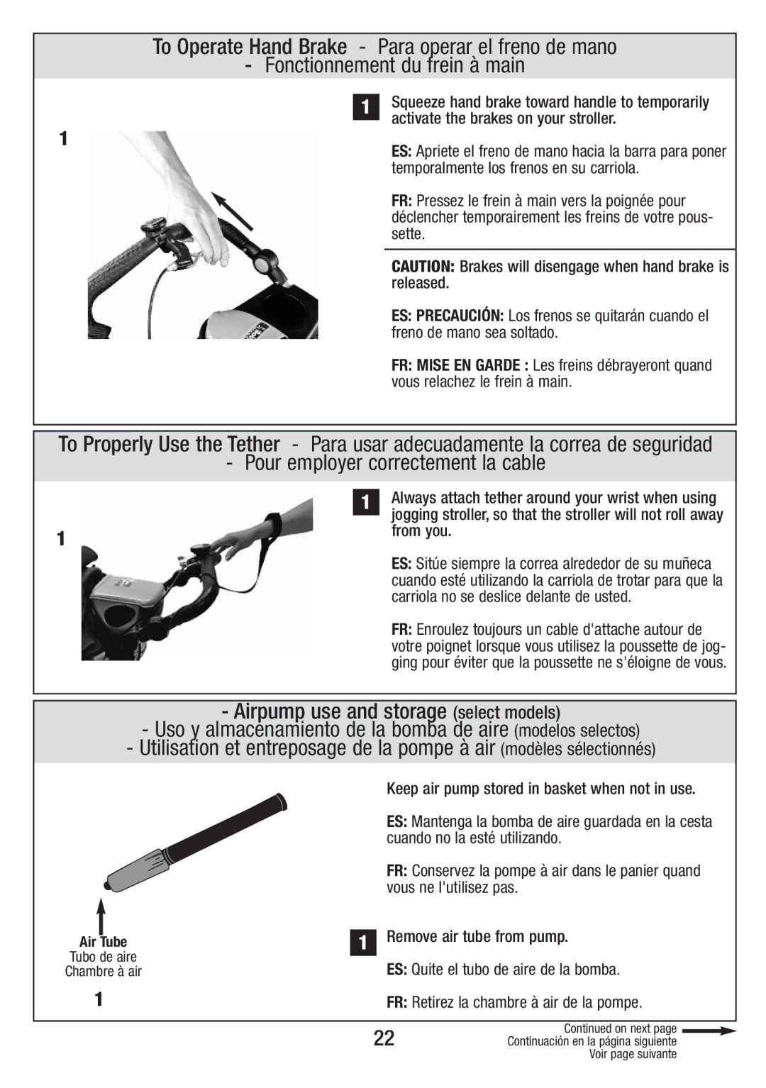 Overland Storage S81-T-R2 4/10 manual Pour employer correctement la cable, Tubo de aire Chambre à air 