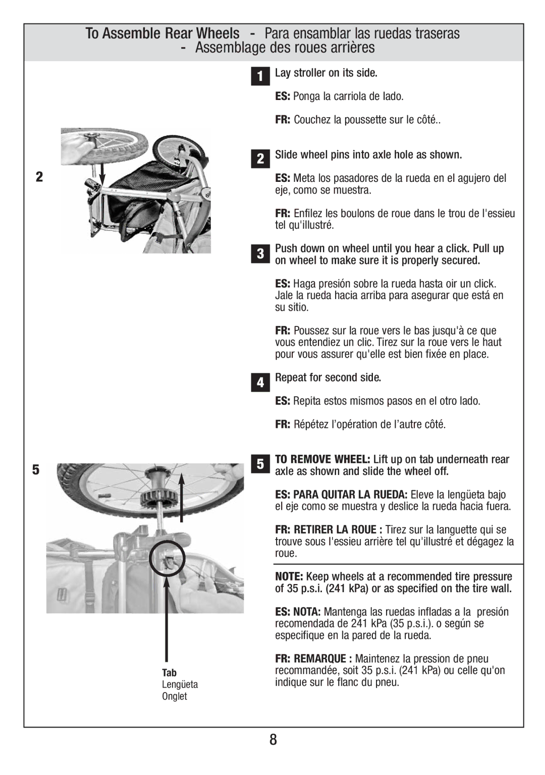 Overland Storage S81-T-R2 4/10 manual Tel quillustré, On wheel to make sure it is properly secured, Su sitio, Roue 