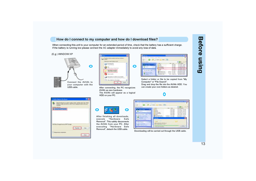 Ovideon AVIAh user manual Using, Before 