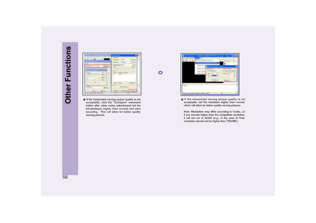 Ovideon AVIAh user manual Other Functions 