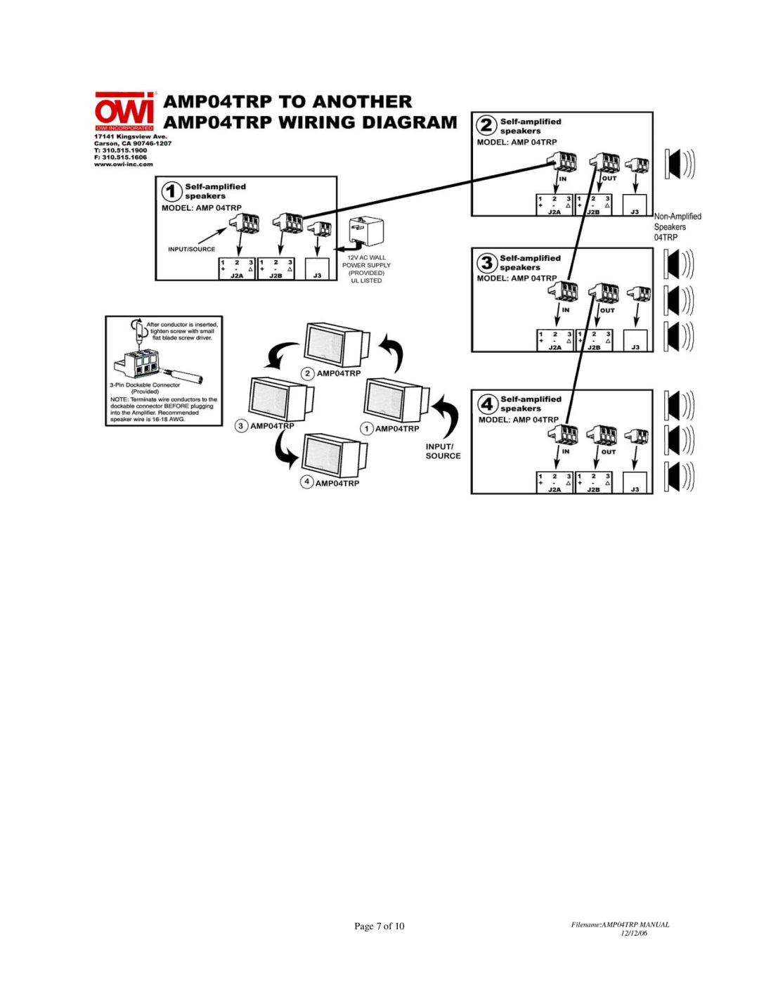 OWI AMP-04TRP installation instructions FilenameAMP04TRP Manual 