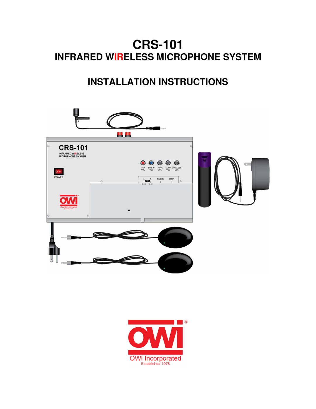 OWI CRS-101 installation instructions 