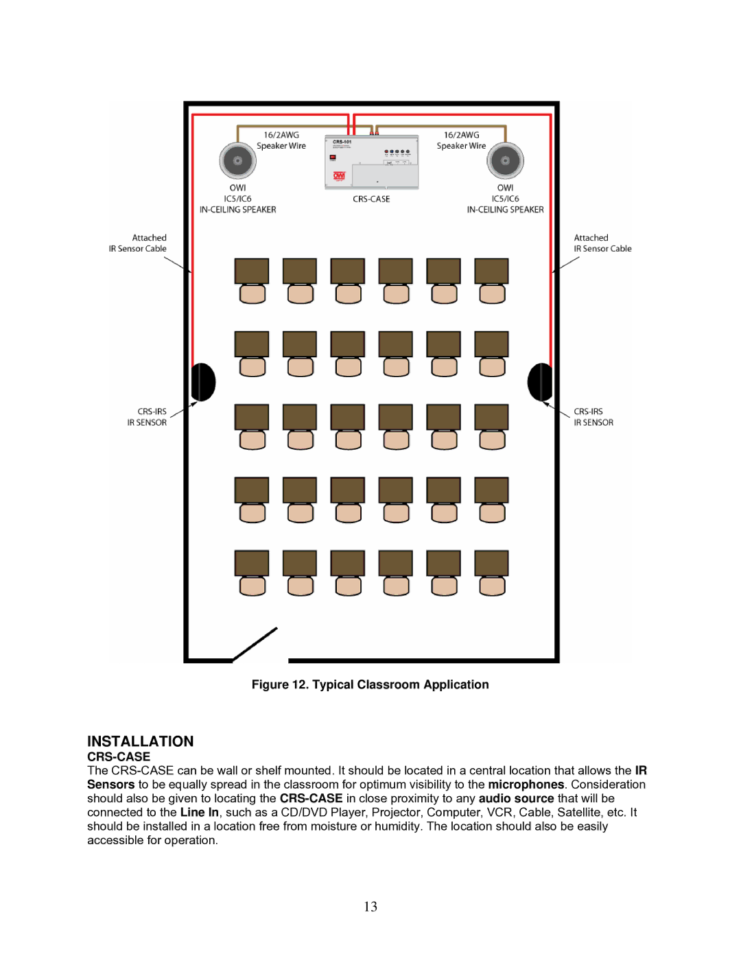 OWI CRS-101 installation instructions Installation, Crs-Case 