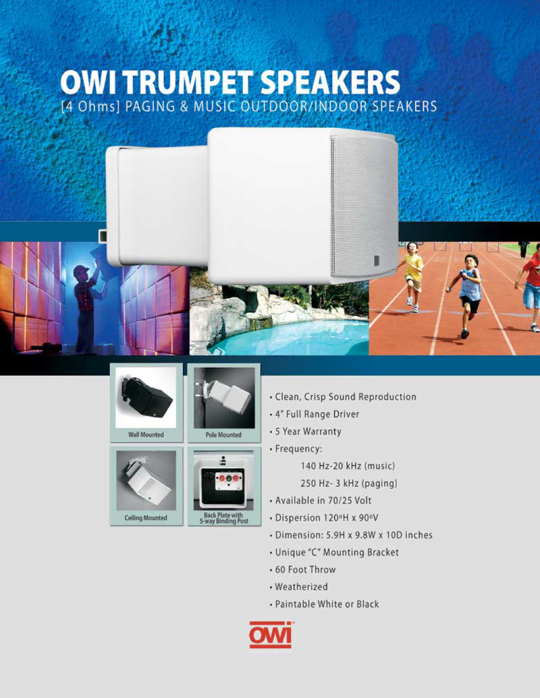 OWI Trumpet Speaker manual 