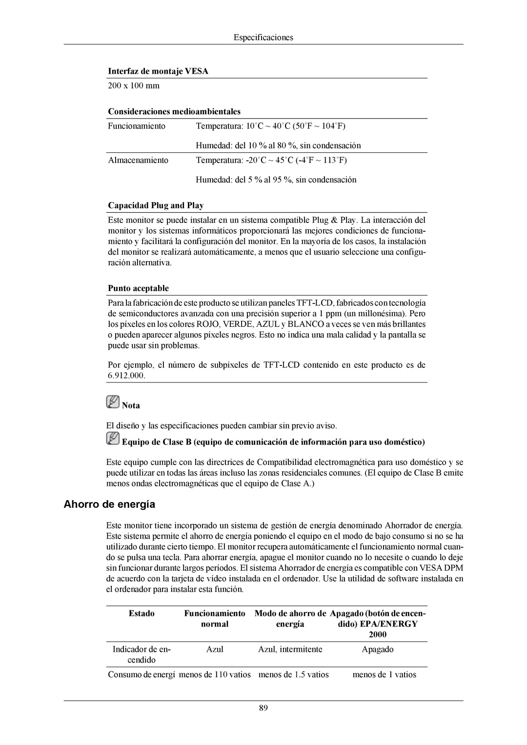 OwnerIQ 2693HM, 2493HM manual Indicador de en Azul Azul, intermitente 