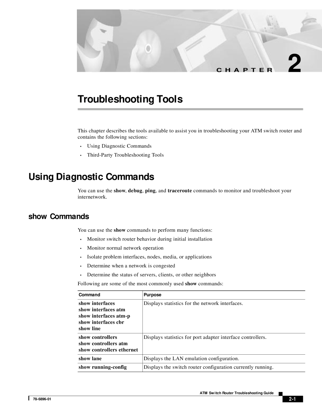 Oxygen 78-6896-01 manual Using Diagnostic Commands, Show Commands 