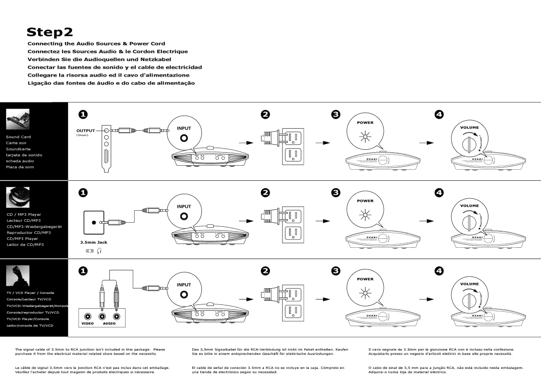 Ozaki Worldwide DT1012 manual Input 