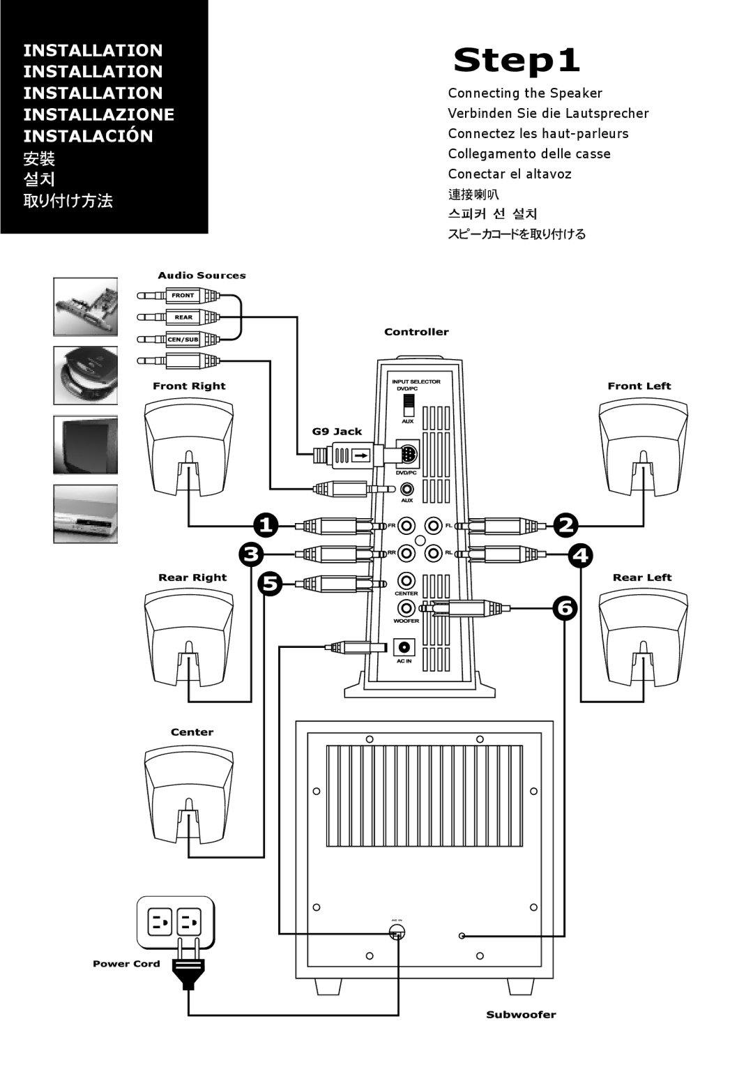 Ozaki Worldwide EM928 manual 連接喇叭, 스피커 선 설치 