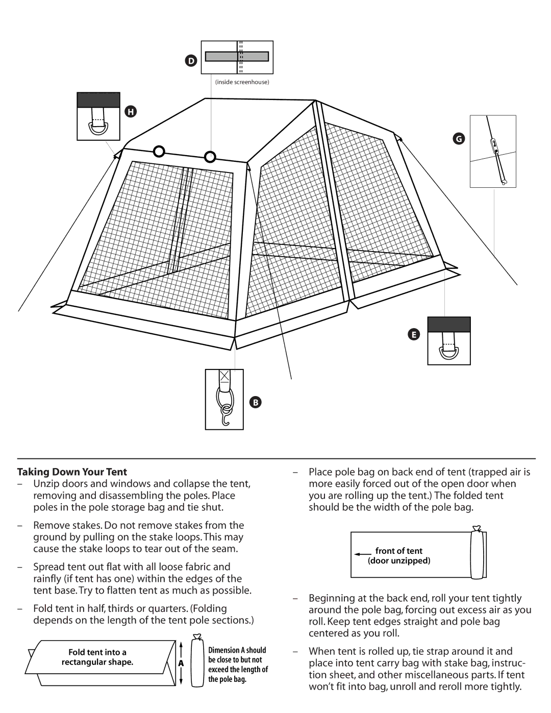 Ozark Trail WMT-1390S-1 owner manual Rectangular shape 