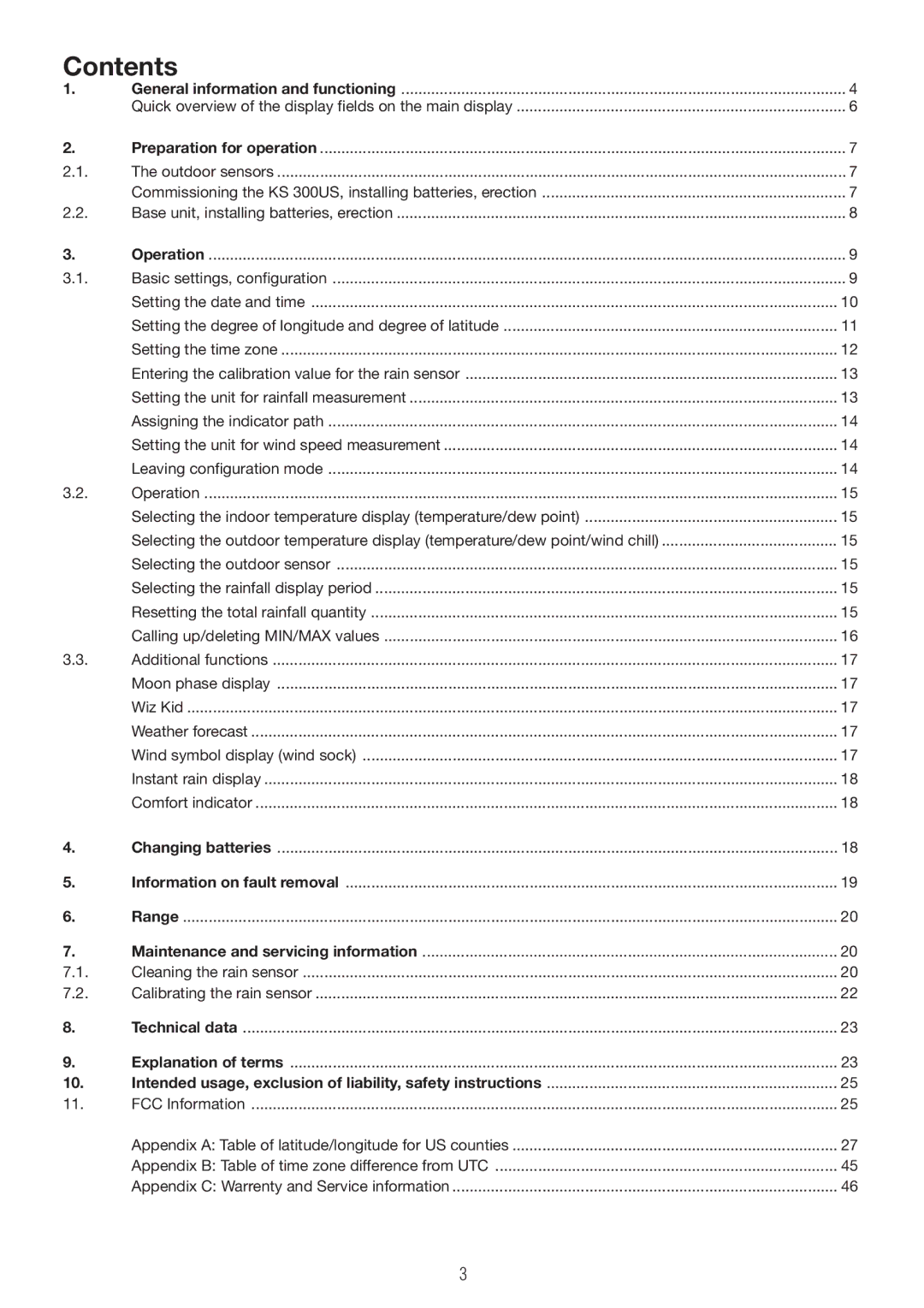 P3 International E 9300 operating instructions Contents 