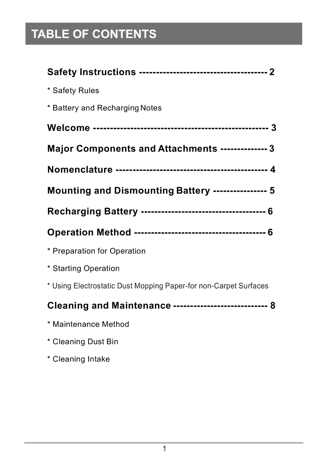 P3 International P4920 operation manual Table of Contents 