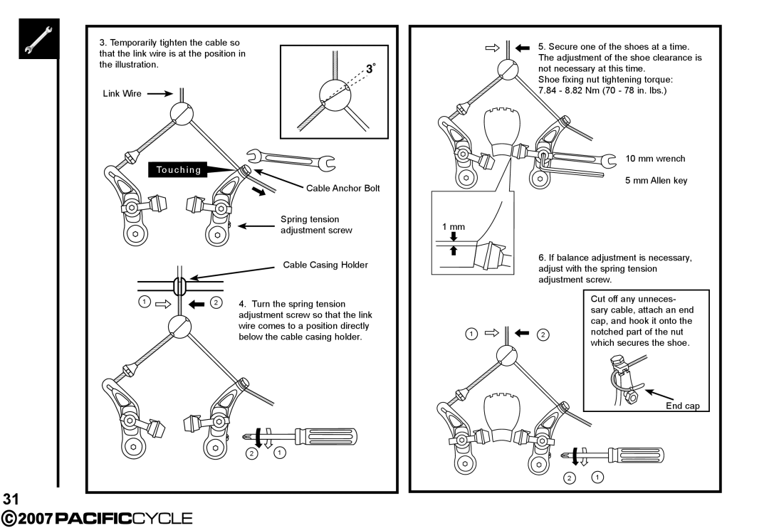 Pacific Cycle HF3305 manual Touching 