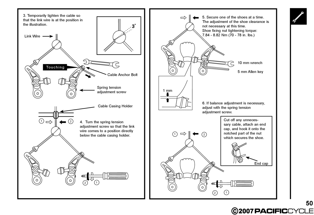 Pacific Cycle HF3305 manual Touching 