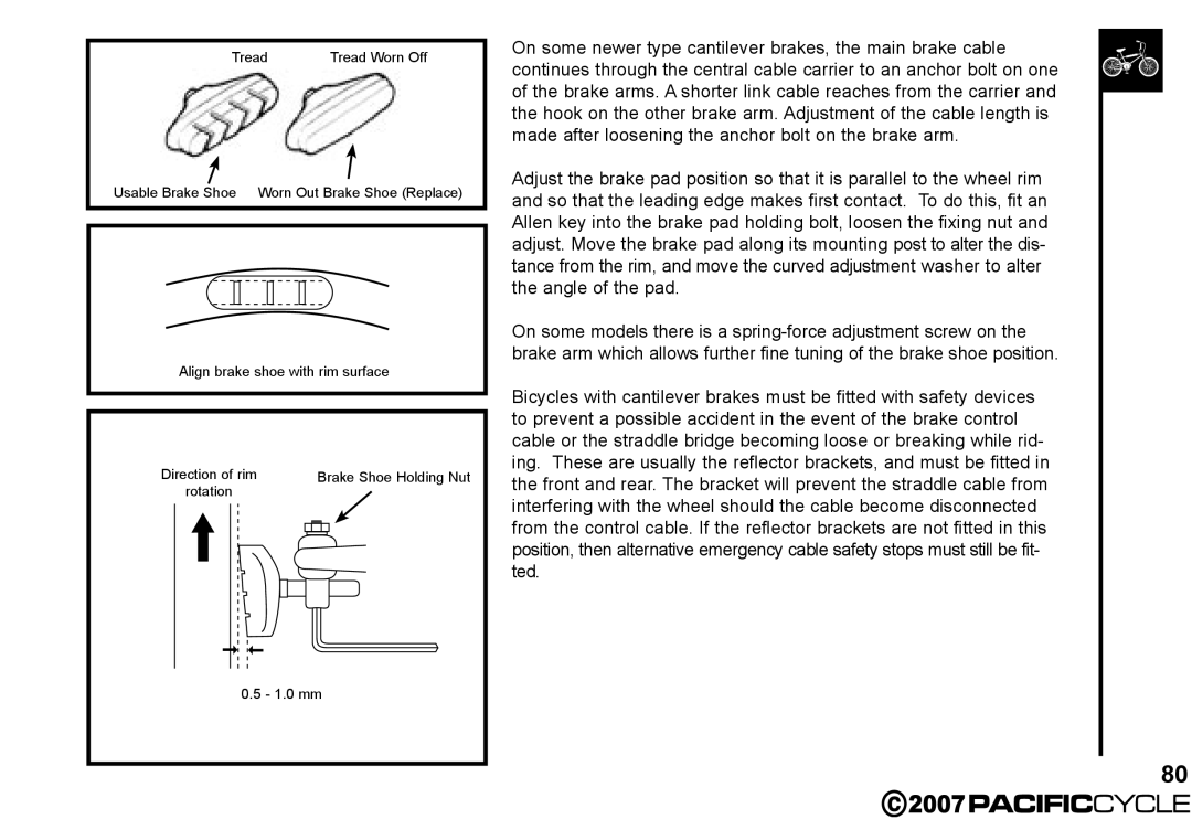 Pacific Cycle HF3305 manual Tread 