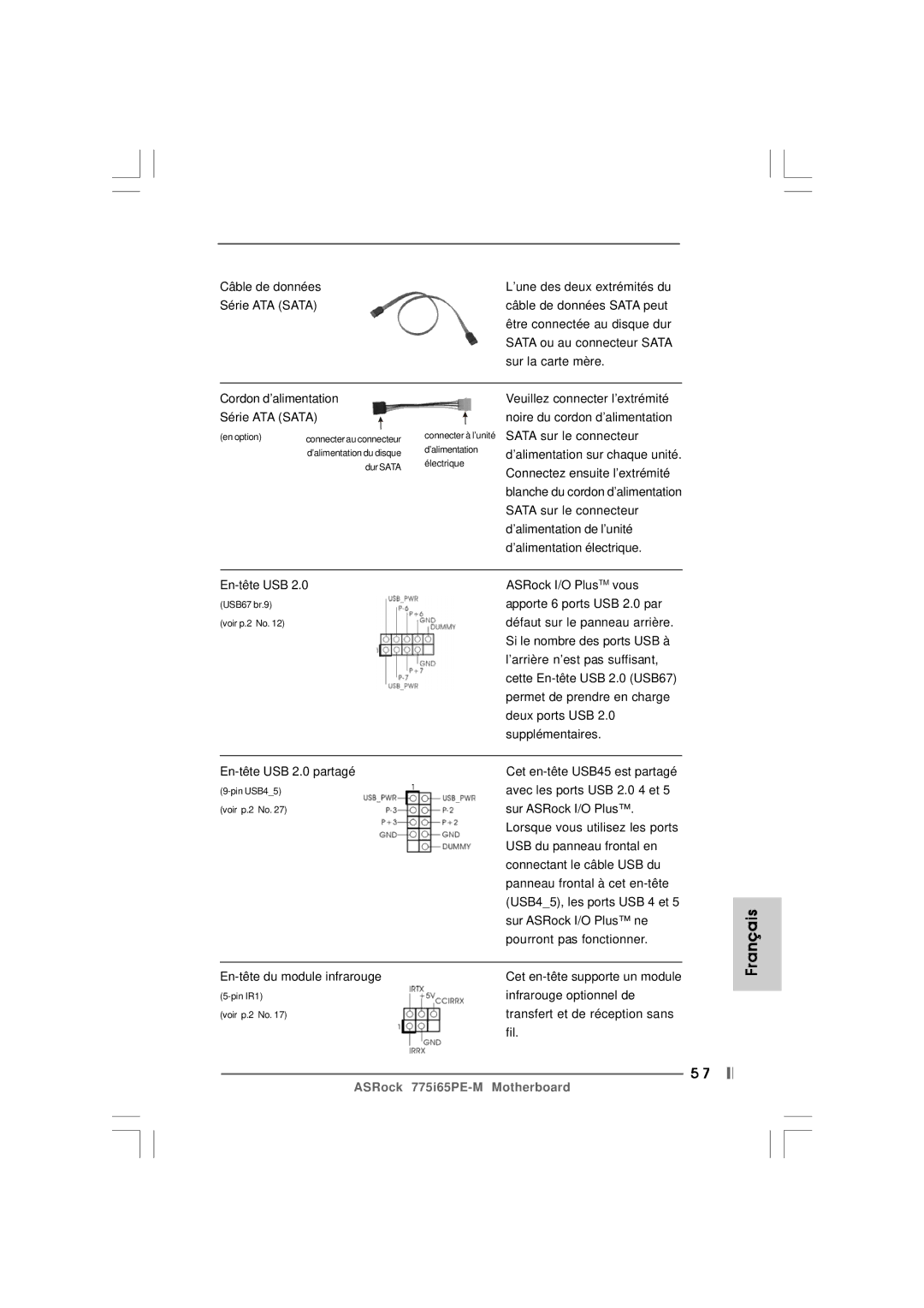 Pacific Digital 775I65PE-M specifications Sur la carte mère 