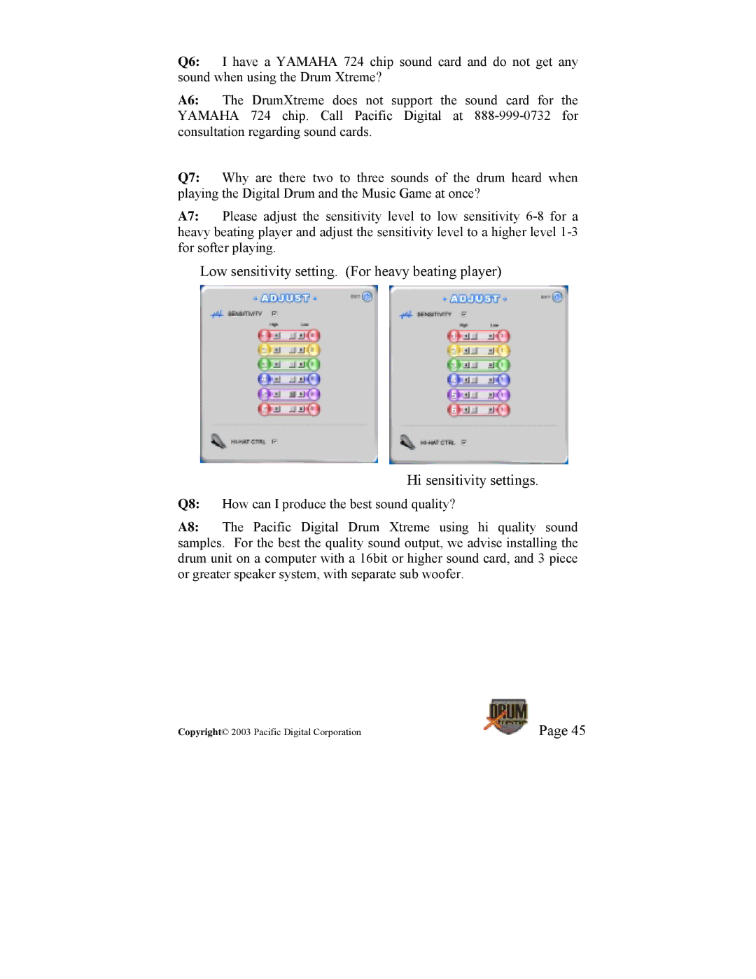 Pacific Digital DrumXtreme manual Copyright 2003 Pacific Digital Corporation 