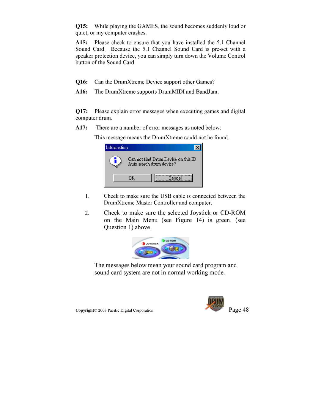 Pacific Digital DrumXtreme manual Copyright 2003 Pacific Digital Corporation 