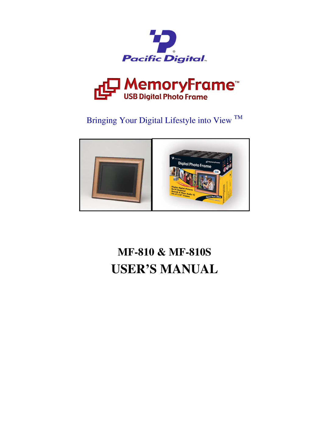 Pacific Digital MF-810S user manual USER’S Manual 