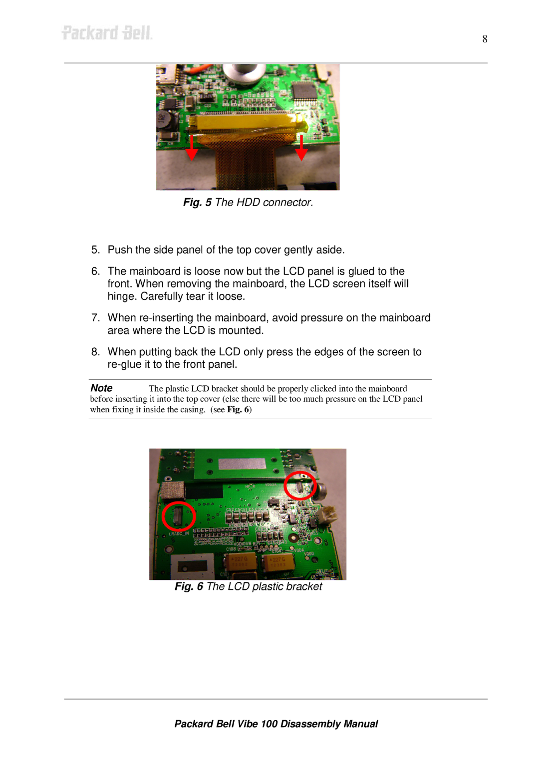 Packard Bell 100 manual HDD connector 