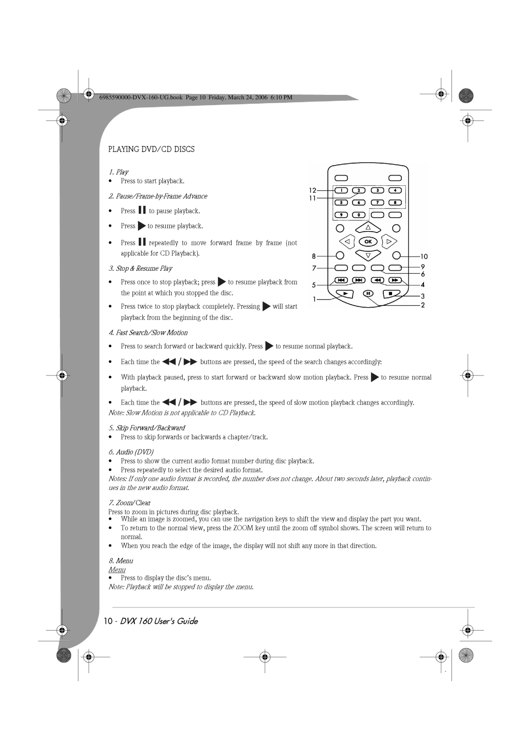 Packard Bell 160 manual Playing DVD/CD Discs 