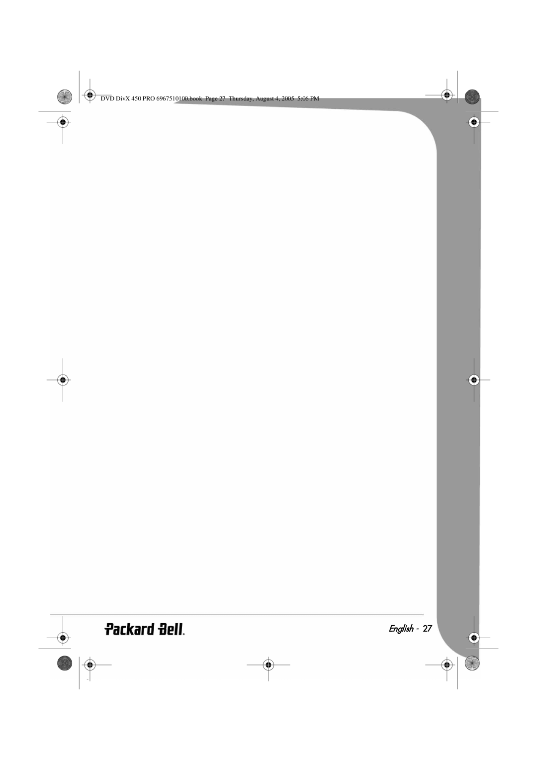 Packard Bell 450 PRO manual English 