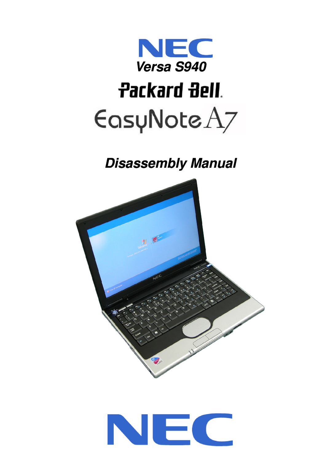 Packard Bell A7 manual Versa S940 Disassembly Manual 