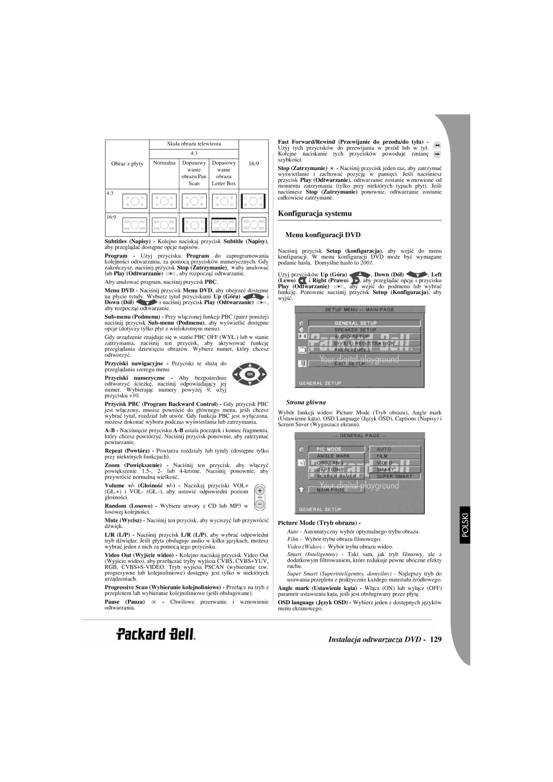 Packard Bell DVX 460 manual Konfiguracja systemu 