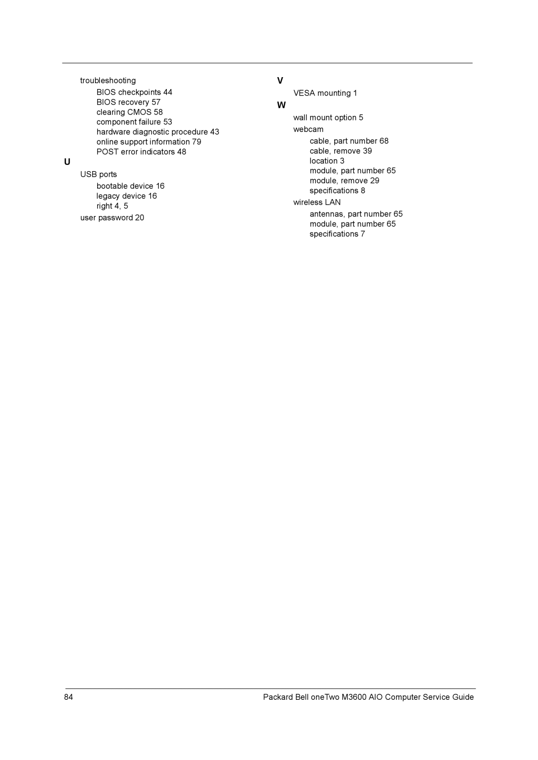 Packard Bell manual Packard Bell oneTwo M3600 AIO Computer Service Guide 